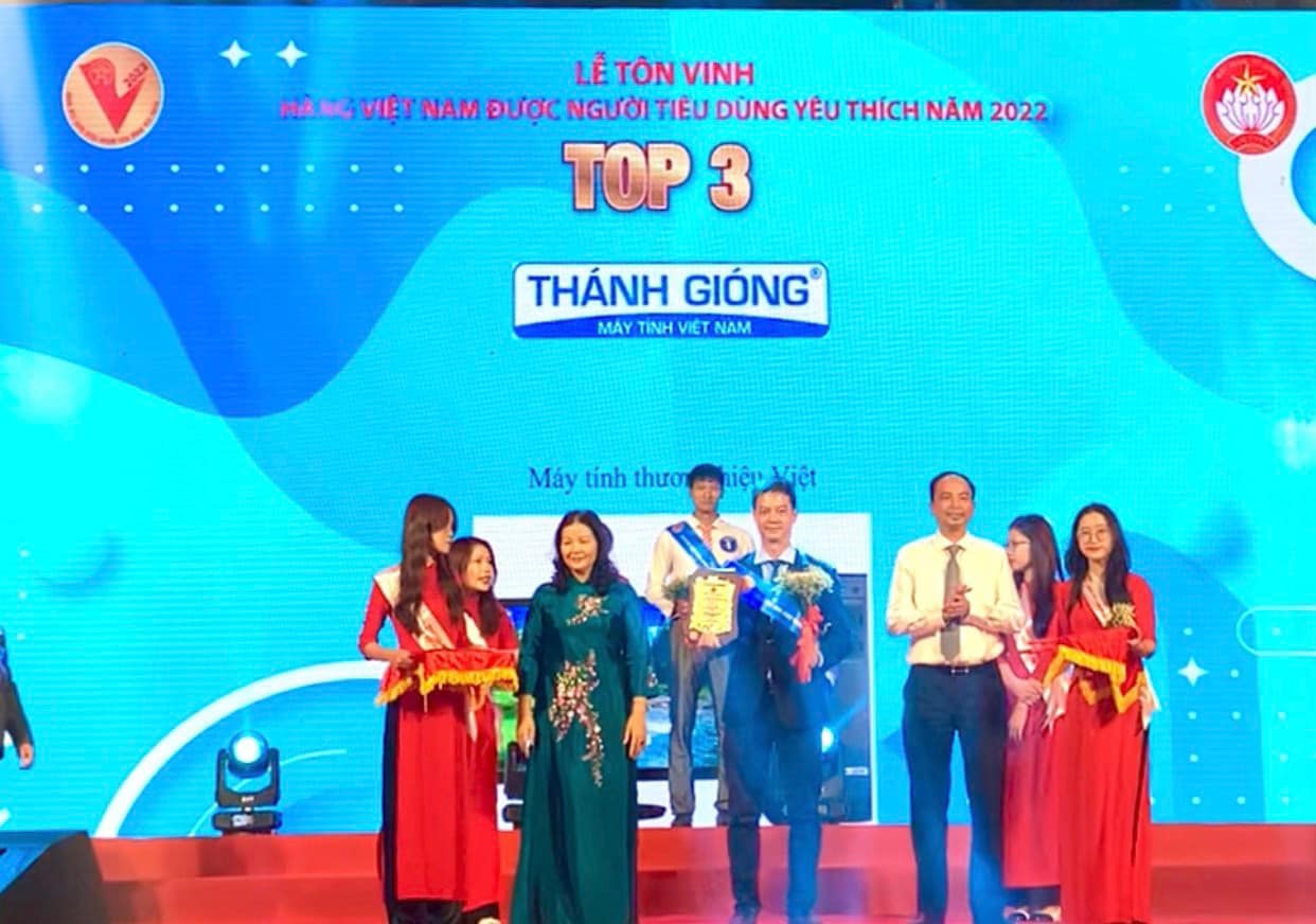 Máy tính Thánh Gióng lọt TOP 3 sản phẩm “Hàng Việt Nam được người tiêu dùng yêu thích” năm 2022
