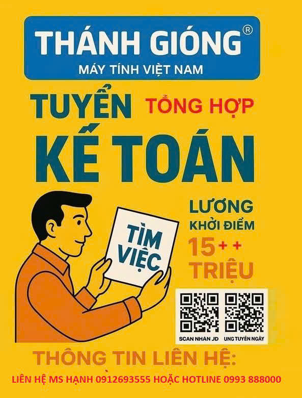 Công ty cổ phần truyền thông và máy tính Thánh Gióng tuyển dụng Kế toán