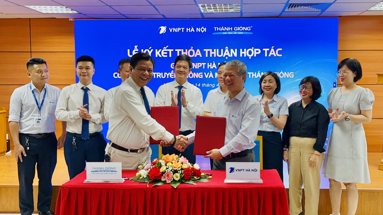 DẤU ẤN CÔNG NGHỆ THỦ ĐÔ: MÁY TÍNH THÁNH GIÓNG VÀ VNPT HÀ NỘI CHÍNH THỨC KÝ KẾT HỢP TÁC CHIẾN LƯỢC